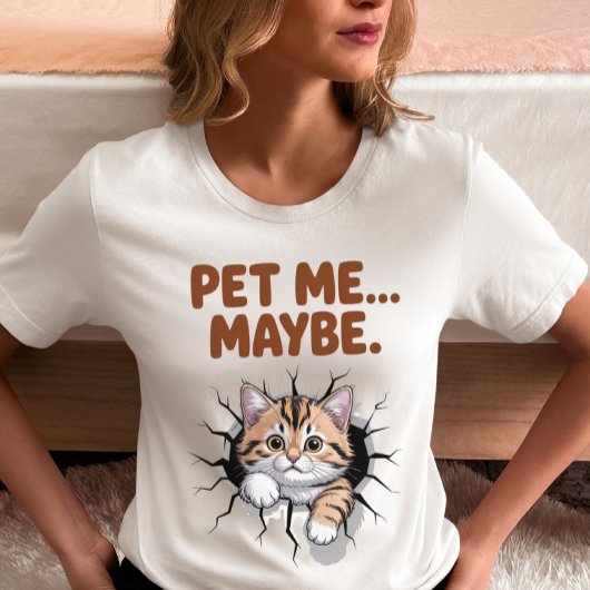 Pet Me Maybe Funny Cat Tri-Blend Shirt