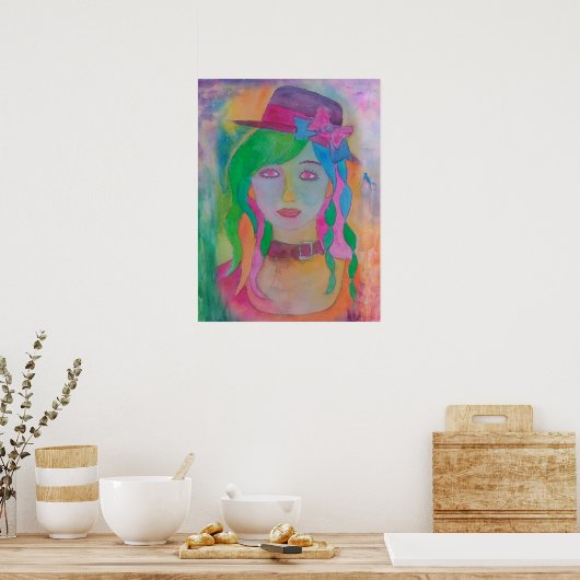 pet meisje - poster (Keuken)