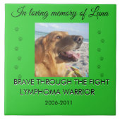Pet Memorial 1 Photo - Brave Through The Fight  Tegeltje (Voorkant)