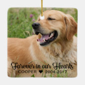 Pet Memorial | 2 Foto's | Sympathie Keramisch Ornament (Achterkant)