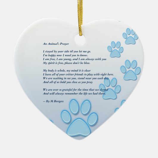 Pet Memorial 2 Sided - Heart Ornament (Voorkant)