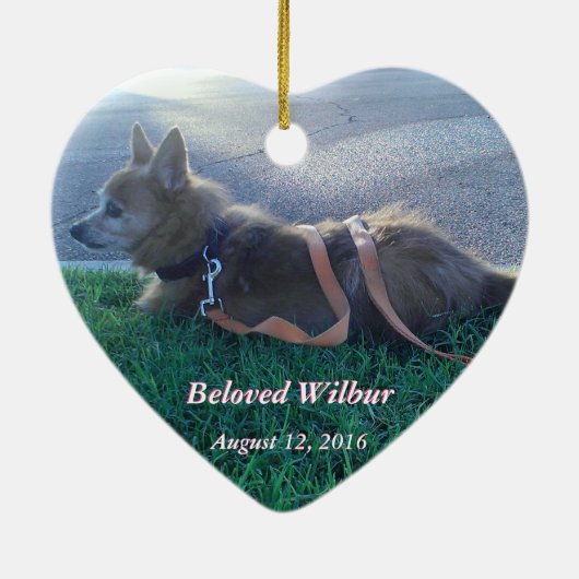 Pet Memorial 2 Sided - Heart Ornament (Achterkant)