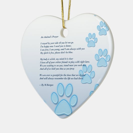Pet Memorial 2 Sided - Heart Ornament (Links)