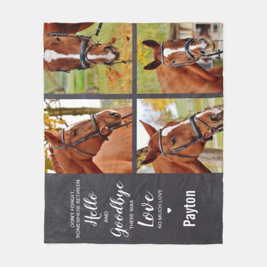 Pet Memorial 4 Foto Collage Fleece Deken (Voorkant)