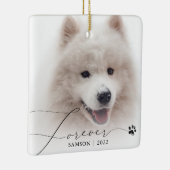 Pet Memorial | Aangepaste foto-opmaakpagina Keramisch Ornament (Rechts)