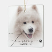 Pet Memorial | Aangepaste foto-opmaakpagina Keramisch Ornament (Links)