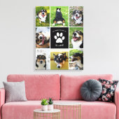 Pet Memorial Aangepaste Hond 8 Fotocollage Canvas Afdruk (Insitu (Woonkamer))