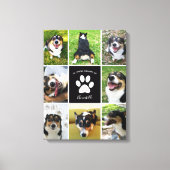 Pet Memorial Aangepaste Hond 8 Fotocollage Canvas Afdruk (Voorkant)