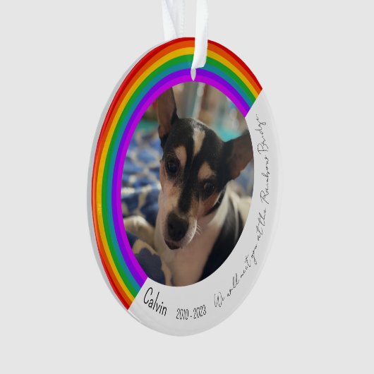 PET Memorial Acryl Ornament (voorkant)