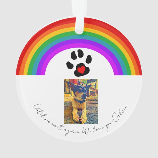 PET Memorial Acryl Ornament (achterkant)