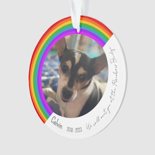 PET Memorial Acryl Ornament (voorkant)