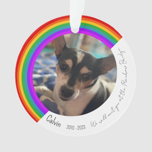 PET Memorial Acryl Ornament (voorkant)