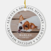 Pet Memorial Altijd een speciale foto van het gehe Keramisch Ornament (Achterkant)