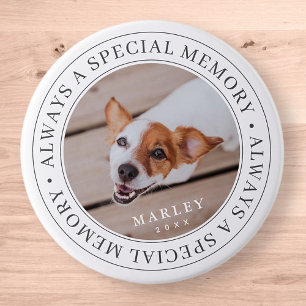 Pet Memorial Altijd een speciale foto van het gehe Ronde Button 7,6 Cm