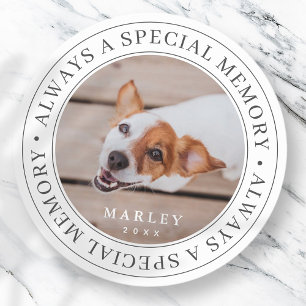 Pet Memorial Altijd een speciale foto van het gehe Ronde Sticker