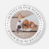Pet Memorial altijd in ons hart Moderne foto Magneet (Voorkant)