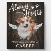 Pet Memorial Angel Wings Foto Fotoplaat (Voorkant)