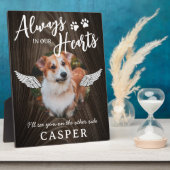 Pet Memorial Angel Wings Foto Fotoplaat (Zijkant)