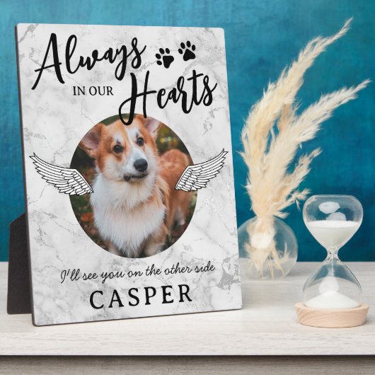 Pet Memorial Angel Wings Photo Plaque Fotoplaat (Zijkant)