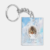 Pet Memorial Angel Wings Sleutelhanger (Voorkant Links)