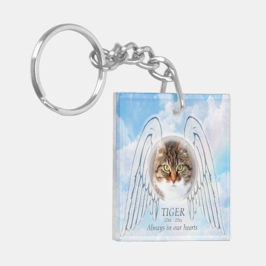 Pet Memorial Angel Wings Sleutelhanger (Voorkant Links)