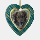Pet Memorial Aztec Pattern Heart Keepomwille Keramisch Ornament (Rechts)