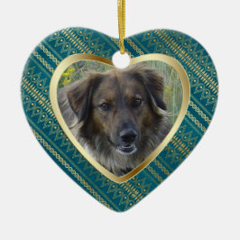 Pet Memorial Aztec Pattern Heart Keepomwille Keramisch Ornament