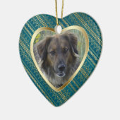 Pet Memorial Aztec Pattern Heart Keepomwille Keramisch Ornament (Links)