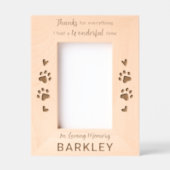 Pet Memorial Bedankt Custom Dog Wooden Afbeelding Gegraveerde Lijstjes (Voorkant)