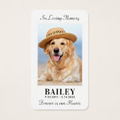 Pet Memorial Best Friend Dog Foto Prayer Kaart (Voorkant)