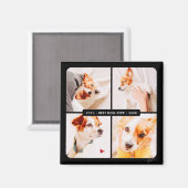 Pet Memorial Beste Hond Ooit Moderne Fotocollage Magneet (Voorkant / Achterkant)