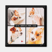 Pet Memorial Beste Hond Ooit Moderne Fotocollage Magneet (Voorkant)