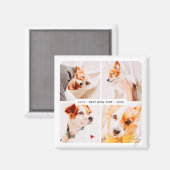 Pet Memorial Beste Hond Ooit Moderne Fotocollage Magneet (Voorkant / Achterkant)
