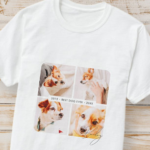 Pet Memorial Beste Hond Ooit Moderne Fotocollage T-shirt