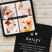 Pet Memorial Beste Hond Ooit Moderne Fotocollage Vierkante Visitekaartje