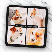 Pet Memorial Beste Hond Ooit Moderne Fotocollage Vierkante Visitekaartje