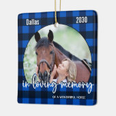 Pet Memorial Blue Pset Pet Loss Keepslag Keramisch Ornament (Links)