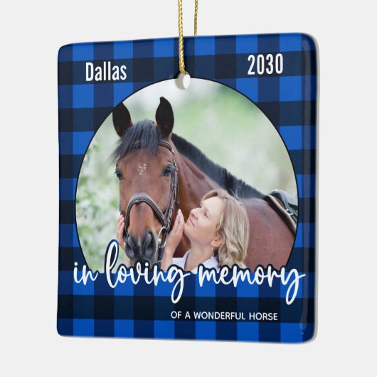 Pet Memorial Blue Pset Pet Loss Keepslag Keramisch Ornament (Links)