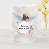 Pet memorial Boxer dog angel vleugelgedicht Kaart (Gele Bloem)