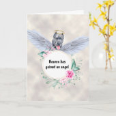 Pet memorial Cane corso dog angel vleugelgedicht Kaart (Gele Bloem)