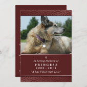 Pet Memorial Card 5"x7" Rainbow Bridge (mannelijk) Programmakaart (Voorkant / Achterkant)