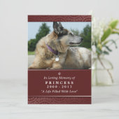 Pet Memorial Card 5"x7" Rainbow Bridge (mannelijk) Programmakaart (Staand voorkant)
