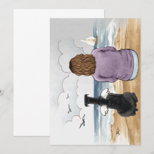 Pet Memorial Card - Aangepast Aankondiging (Voorkant / Achterkant)