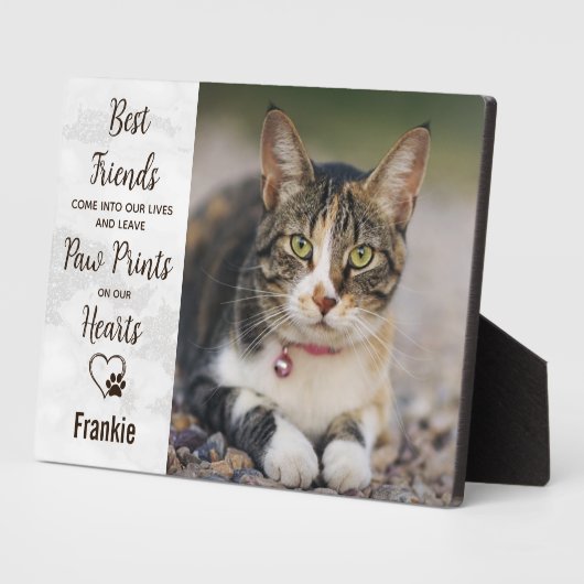 Pet Memorial Cat Fotoplaque Fotoplaat (Zijkant)