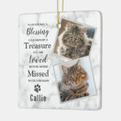 Pet Memorial Cat Herembrance Keepomwille Foto Keramisch Ornament (Links)