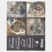 Pet Memorial Cat Keepomwille Pet Loss Photo Collag Fleece Deken (Voorkant)