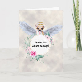 Pet memorial Chihuahua dog angel vleugels gedicht Kaart