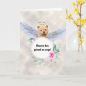Pet memorial Chow chow dog angel vleugelgedicht Kaart (Gele Bloem)