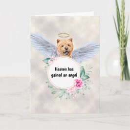 Pet memorial Chow chow dog angel vleugelgedicht Kaart
