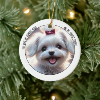 Pet Memorial Circle Keramisch Ornament